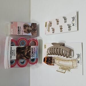 New Lot Of Conair Hair Styling Set: Voluminous Curls & Bun Maker And Hair Clips